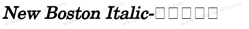 New Boston Italic字体转换